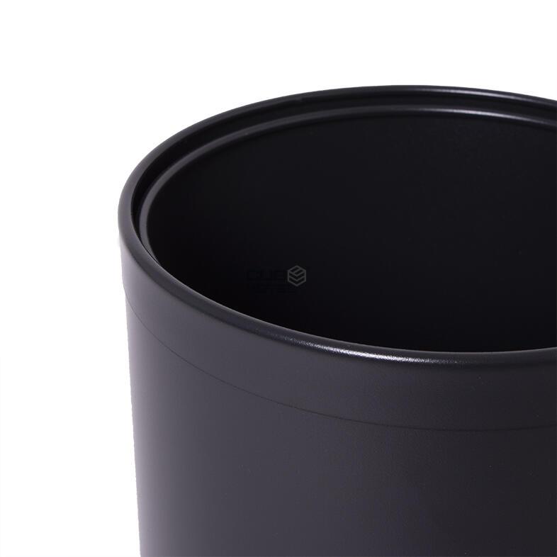 Papelera Negra Doble Cuerpo Aro Negro
